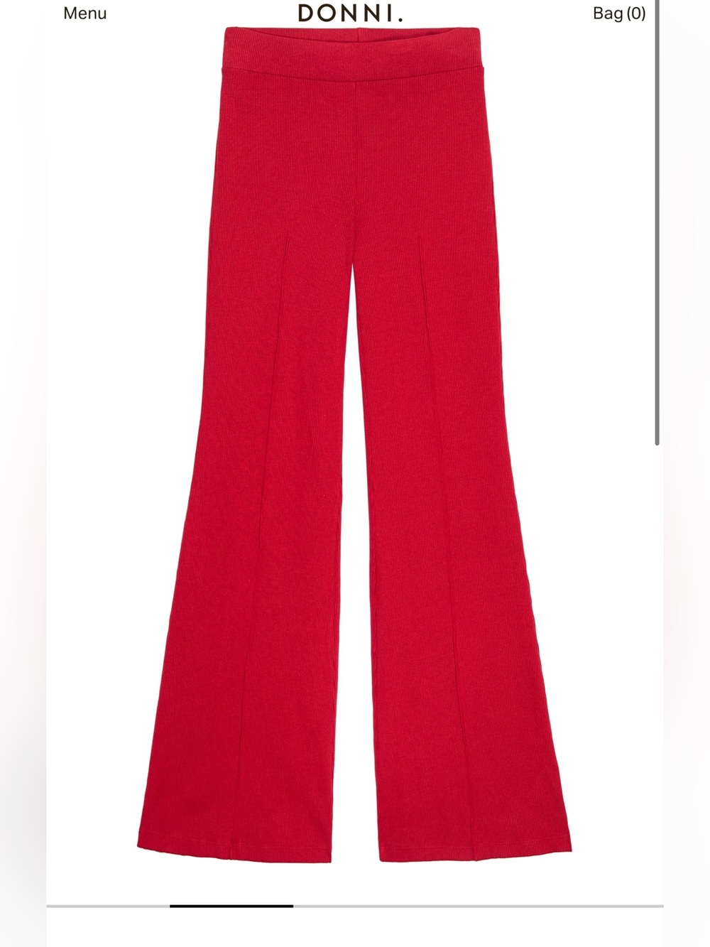 DONNI. The Rib Kick Flare capris